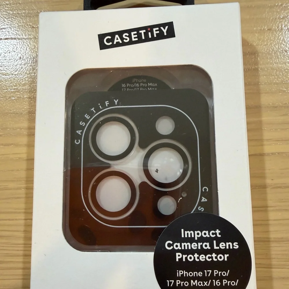 Casetify Black Edge (Clear Lens) Impact Camera Lens Protector for iPhone 17 & 16